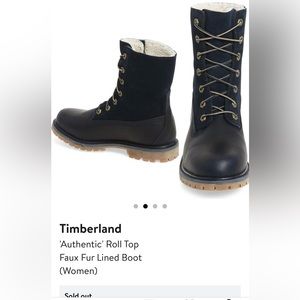 Timberland
'Authentic' Roll Top
Faux Fur Lined Boot (Women)